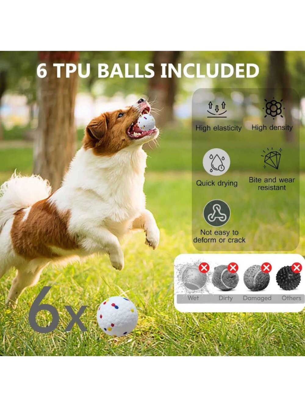 Automatic Dog Ball Launcher - 3 Distance Settings, Interactive Toy with 6 Tennis - Picture 4 of 6